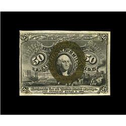 Fr. 1321 50c Second Issue About New. Though this note i 