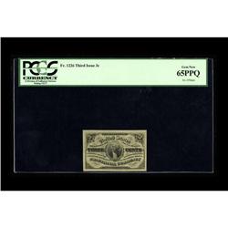 Fr. 1226 3c Third Issue PCGS Gem New 65PPQ. Exceptional 
