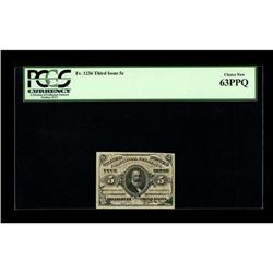 Fr. 1236 5¢ Third Issue PCGS Choice New 63PPQ. 