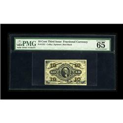 Fr. 1251 10c Third Issue PMG Gem Uncirculated 65EPQ. 