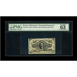 Fr. 1253 10c Third Issue PMG Choice Uncirculated 63 EPQ 