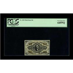 Fr. 1254 10¢ Third Issue PCGS Very Choice New 64PPQ. Th 