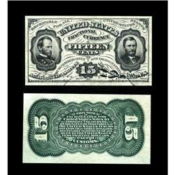 Fr. 1272SP 15c Third Issue Narrow Margin Pair. The face 