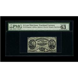 Fr. 1274SP 15c Third Issue Narrow Margin Face PMG Choic 