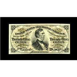 Fr. 1291 25¢ Third Issue Superb Gem New. A stunning red 