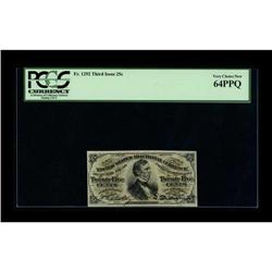 Fr. 1292 25c Third Issue PCGS Very Choice New 64PPQ. Bo 