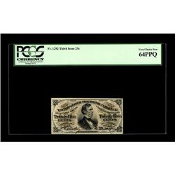 Fr. 1292 25c Third Issue PCGS Very Choice New 64PPQ. Th 
