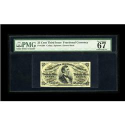 Fr. 1294 25c Third Issue PMG Superb Gem Unc 67EPQ. 