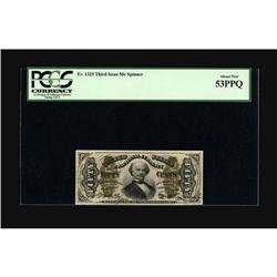 Fr. 1325 50¢ Third Issue Spinner PCGS About New 53PPQ. 