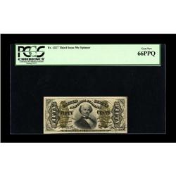 Fr. 1327 50¢ Third Issue Spinner PCGS Gem New 66PPQ. Un 