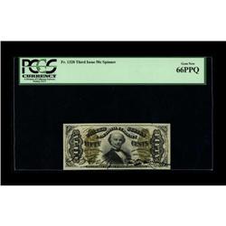 Fr. 1328 50¢ Third Issue Spinner PCGS Gem New 66PPQ. A 