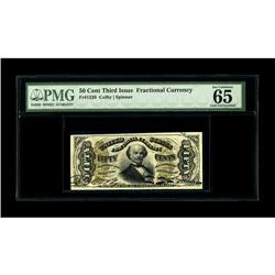 Fr. 1328 50c Third Issue Spinner PMG Gem Uncirculated 6 