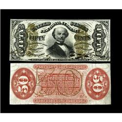 Fr. 1328SP 50c Narrow Margin Pair Third Issue Spinner G 