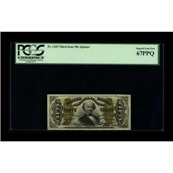 Fr. 1329 50¢ Third Issue Spinner PCGS Superb Gem New 67 