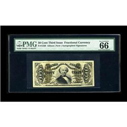 Fr. 1330 50c Third Issue Spinner PMG Gem Uncirculated 6 