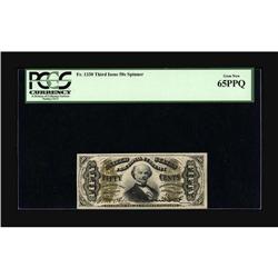 Fr. 1330 50¢ Third Issue Spinner PCGS Gem New 65PPQ. Pu 