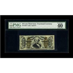 Fr. 1336 50c Third Issue Spinner PMG Extremely Fine 40. 