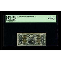 Fr. 1340 50¢ Third Issue Spinner Type II PCGS Very Choi 