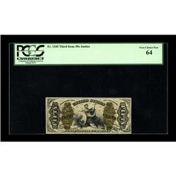 Fr. 1345 50¢ Third Issue Justice PCGS Very Choice New 6 