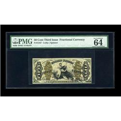 Fr. 1347 50c Third Issue Justice PMG Choice Uncirculate 