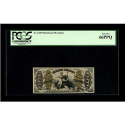 Fr. 1349 Milton 3R5.5b 50¢ Third Issue Justice PCGS Gem 
