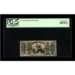 Fr. 1349 50c Third Issue Justice PCGS Extremely Fine 40 