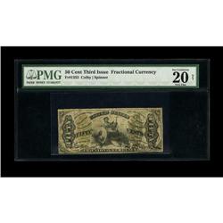 Fr. 1353 50c Third Issue Justice PMG Net Very Fine 20 R 