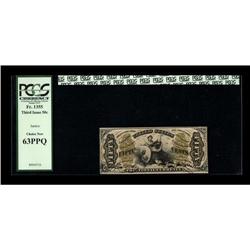 Fr. 1355 50c Third Issue Justice PCGS Choice New 63PPQ. 