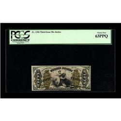 Fr. 1356 50c Third Issue Justice PCGS Choice New 63PPQ. 