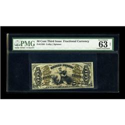 Fr. 1356 50c Third Issue Justice PMG Net Choice Uncircu 