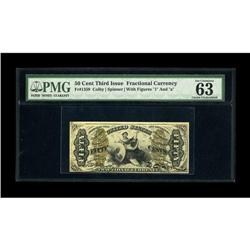 Fr. 1359 50c Third Issue Justice PMG Choice Uncirculate 