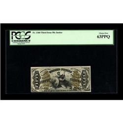 Fr. 1360 50c Third Issue Justice PCGS Choice New 63PPQ. 