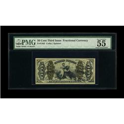 Fr. 1362 50c Third Issue Justice PMG About Uncirculated 
