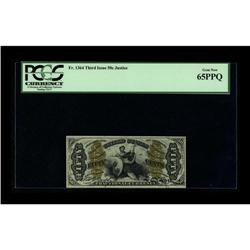 Fr. 1364 50¢ Third Issue Justice PCGS Gem New 65PPQ. Th 