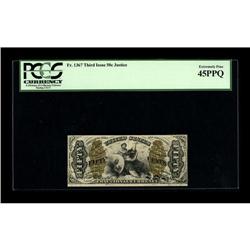 Fr. 1367 50c Third Issue Justice PCGS Extremely Fine 45 