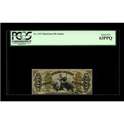 Fr. 1372 50¢ Third Issue Justice PCGS Choice New 63PPQ. 