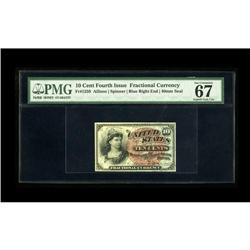 Fr. 1259 10c Fourth Issue PMG Superb Gem Unc 67EPQ. A r 