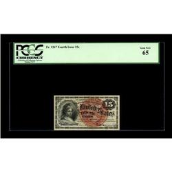 Fr. 1267 15c Fourth Issue PCGS Gem New 65. An exception 