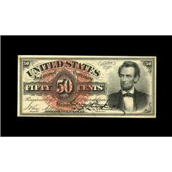 Fr. 1374 50c Fourth Issue Lincoln Double Courtesy Autog 