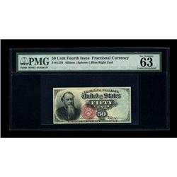 Fr. 1376 50c Fourth Issue Stanton PMG Choice Uncirculat 