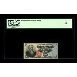 Fr. 1376 50¢ Fourth Issue Stanton PCGS New 62. The cent 