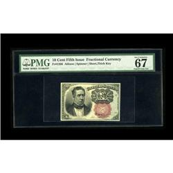 Fr. 1266 10c Fifth Issue PMG Superb Gem Unc 67EPQ. A co 