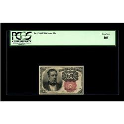 Fr. 1266 10¢ Fifth Issue PCGS Gem New 66. A high-end Ge 