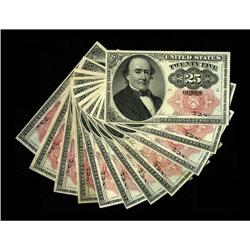 Fr. 1308 25c Fifth Issue Seven Notes. 