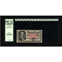 Fr. 1381 50c Fifth Issue PCGS Gem New 65PPQ. A wonderfu 