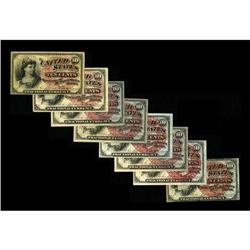 Eight Fourth Issue 10c Notes. 