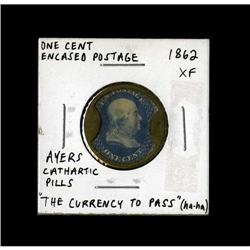 HB-3 EP-2 1¢ Ayers Cathartic Pills About New. This is 