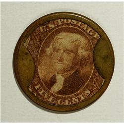 HB-64 EP-67 5c Brown''s Bronchial Troches Extremely Fin 