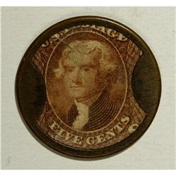 HB-132 EP-79 5¢ J. Gault Ribbed Frame Extremely Fine. A 