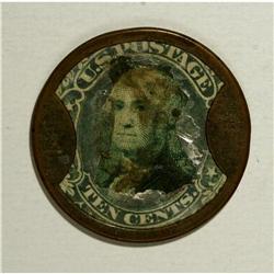 HB-134 EP-117 10¢ J. Gault - Ribbed Frame Very Fine. A 